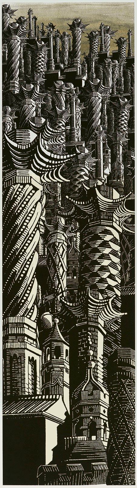 Anne Desmet, Urban Jungle, lithograph, 2016