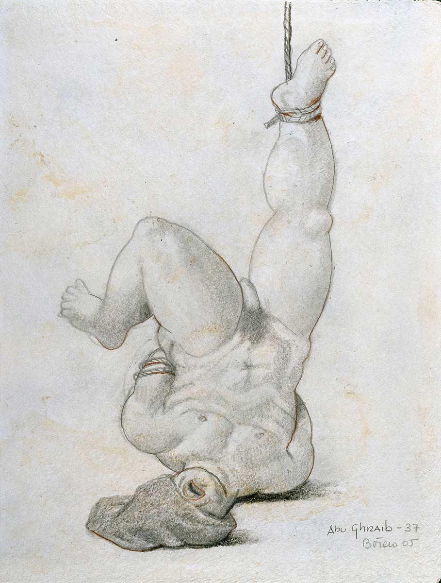 Fernando Botero, Abu Ghraib 37, pencil, 2005