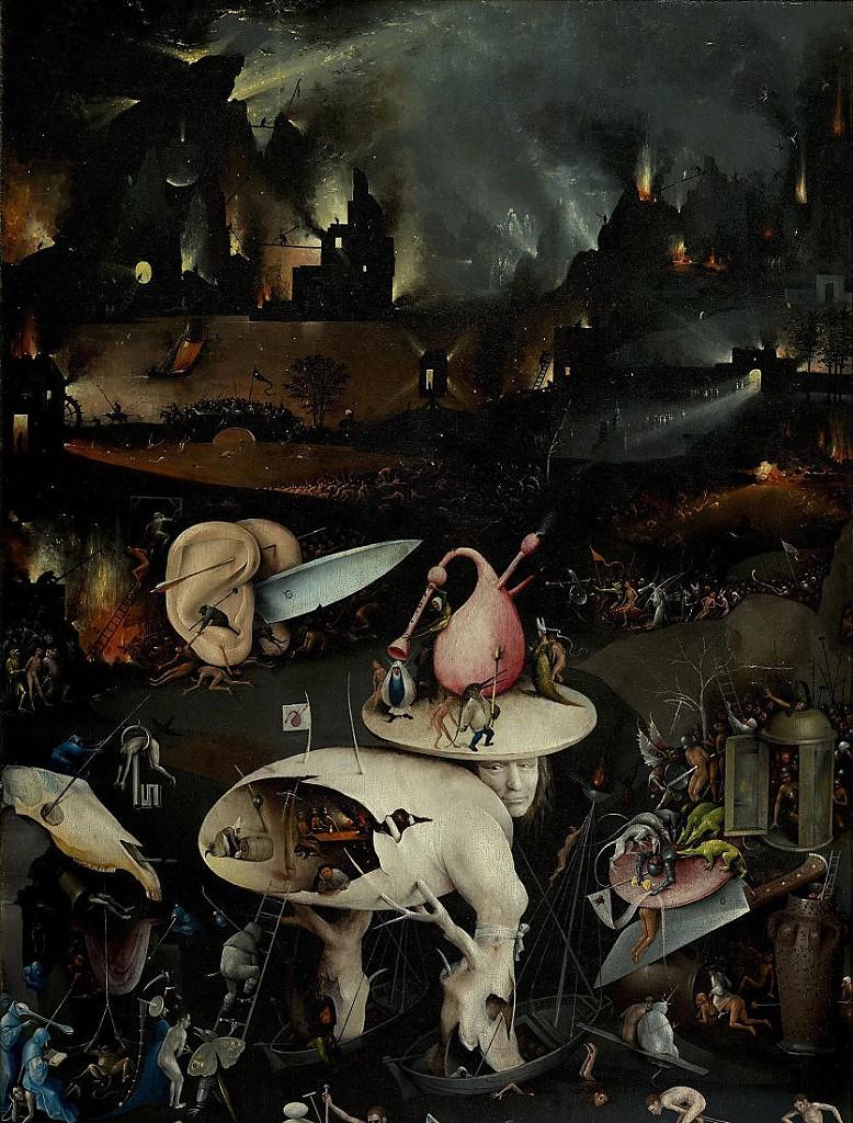 Jheronimus Bosch, Hell, 1490-1500 (right panel The Garden of Earthly Delights)