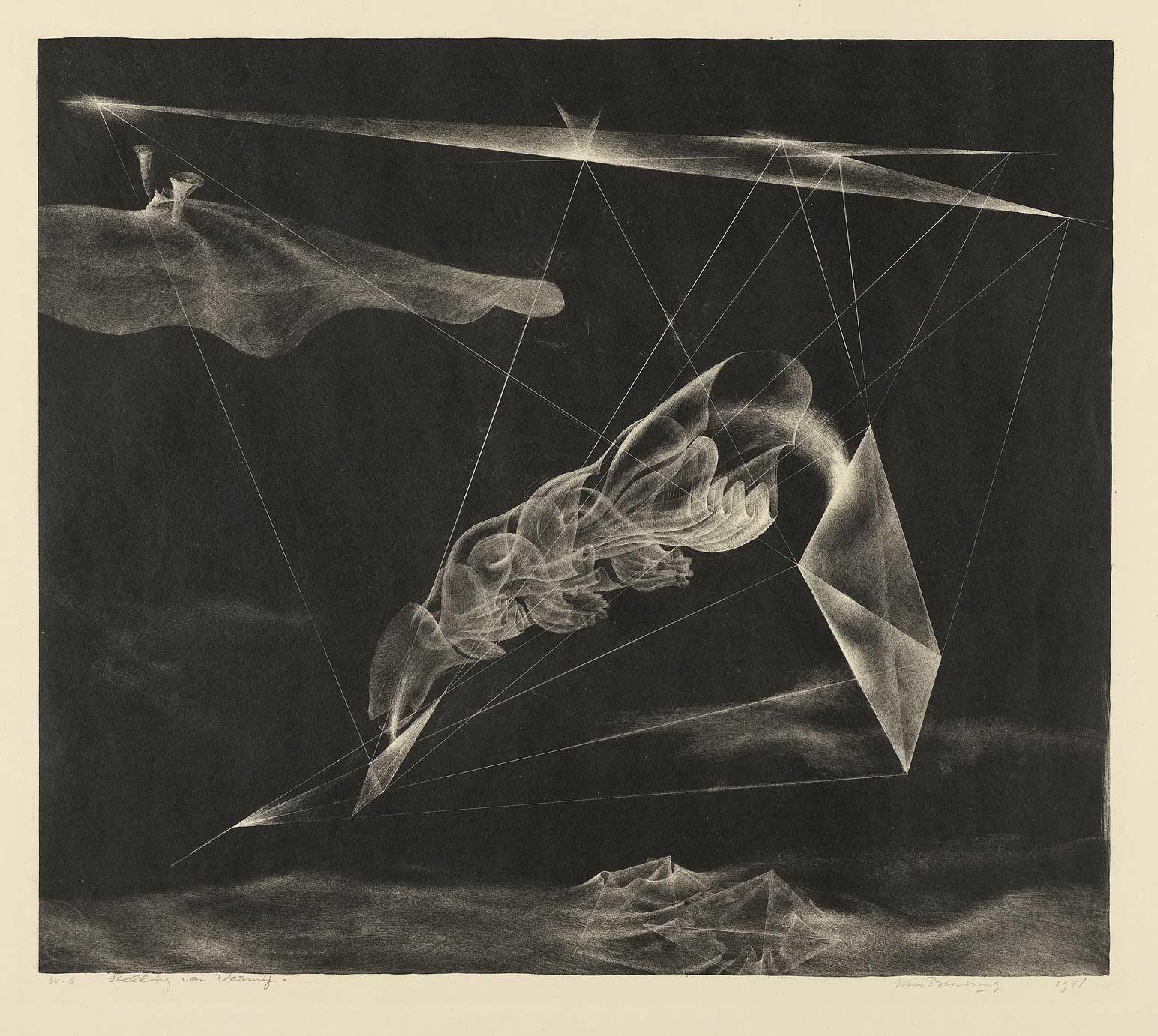 Wim Beuning (1914-1986), Theorem of Verwey, lithograph, 1941. Collection: Frans Hals museum