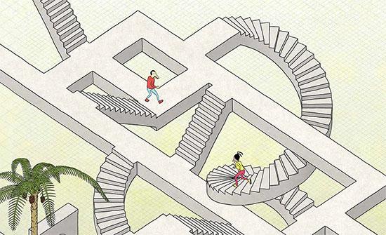 Experience Escher endlessly with Nadir and Zenith