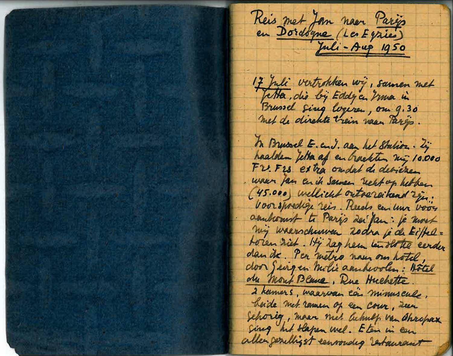 A trip to France with Jan, 1950